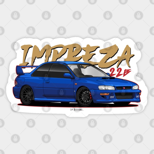 Impreza 22B Sticker by LpDesigns_